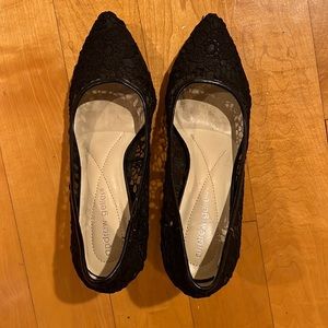 Black lacy pumps -3inch heels 7 M size
